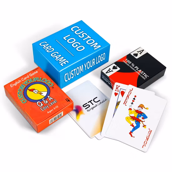 Factory Custom Casino Paper/Plastic Poker Playing Cards/Game Cards